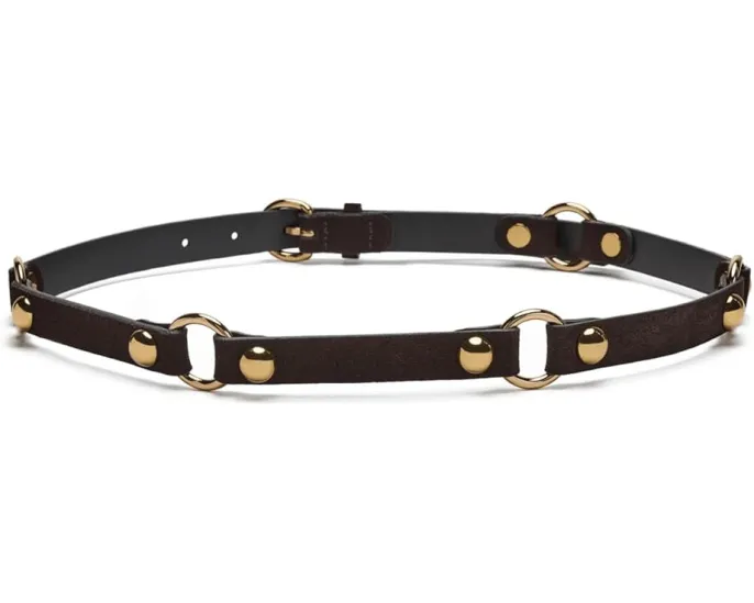 Ремень Madewell Suede Large Stud из замши с крупными шпильками