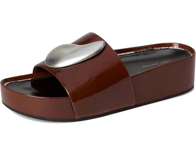 Сланцы Tory Burch Patos на платформе с металлической фурнитурой