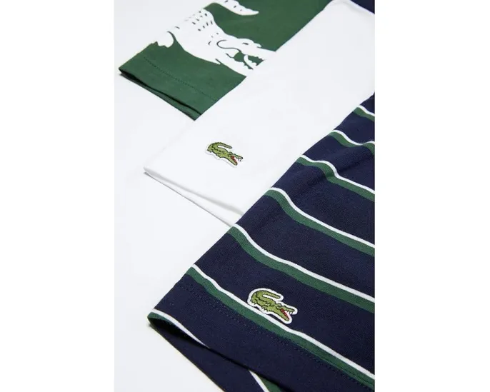 Трусы-боксеры Lacoste Trunks 3-Pack с логотипом крокодила
