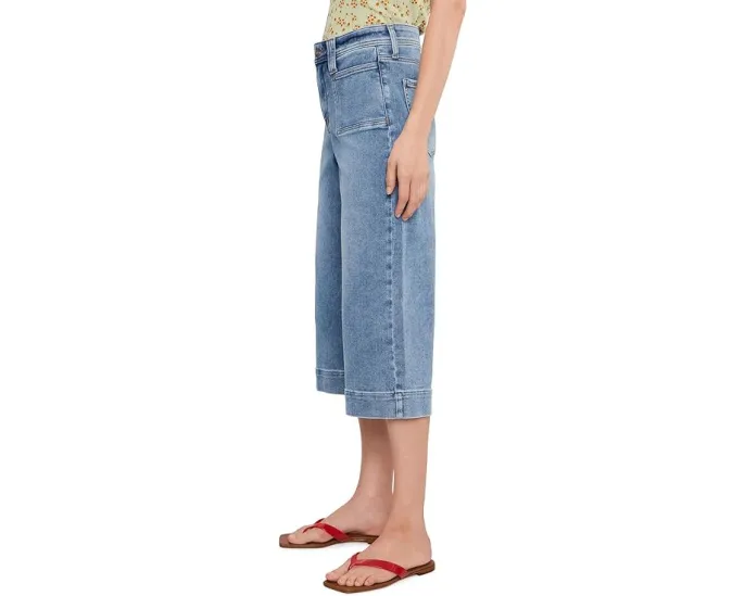 Джинсы NYDJ Petite Brigitte Wide Leg Capri с накладными карманами