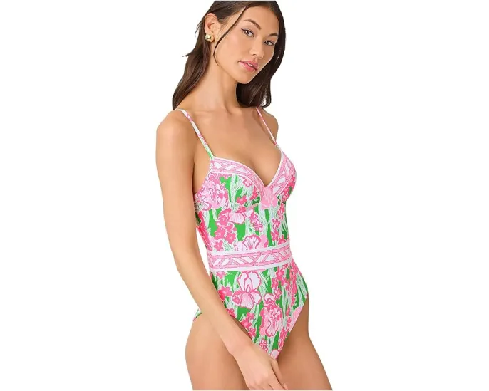 Купальник Lilly Pulitzer Palma с чашками и регулируемыми бретелями