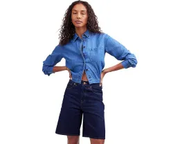 Бермуды Madewell с завышенной талией и длинным силуэтом