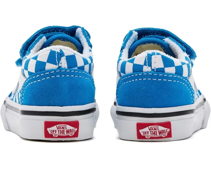 Vans Kids Old Skool V детские кеды с боковой полосой и липучками