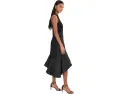 Платье миди Crepe Combo Taffeta с асимметричным подолом от Adrianna Papell