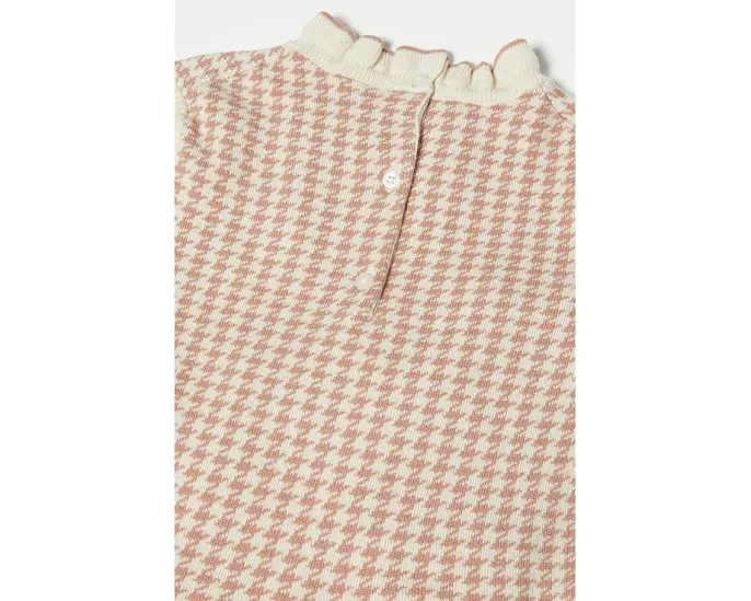 Детское платье-свитер Janie and Jack в клетку с бантом и рюшами