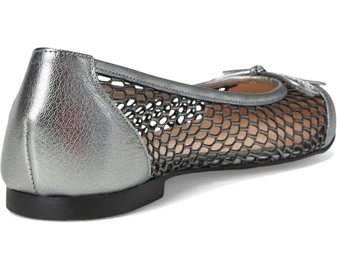 Балетки Meadow от French Sole из металлизированной кожи с плетеным узором