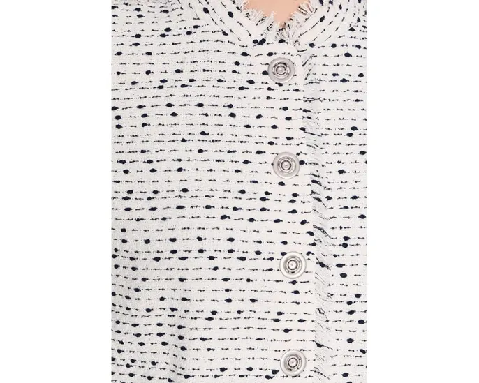 Короткий жакет NIC+ZOE с непами и бахромой на погонах