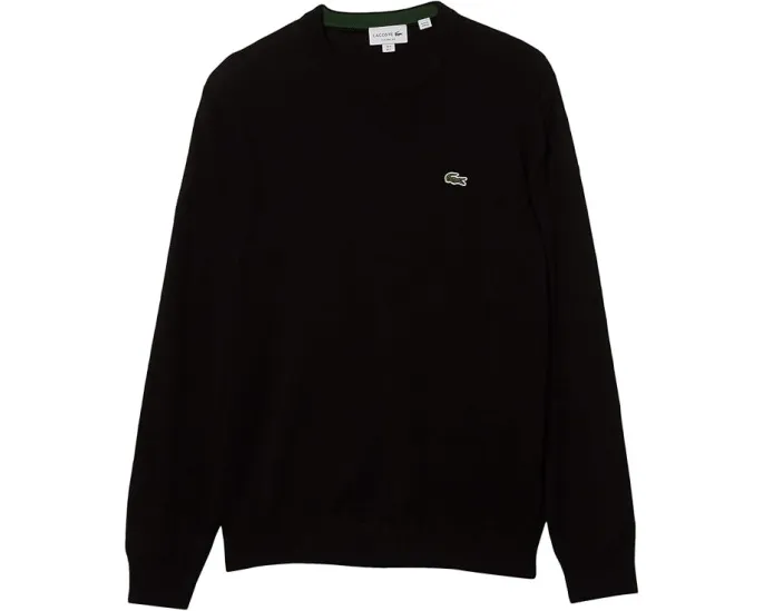Свитер Lacoste с круглым вырезом и длинными рукавами