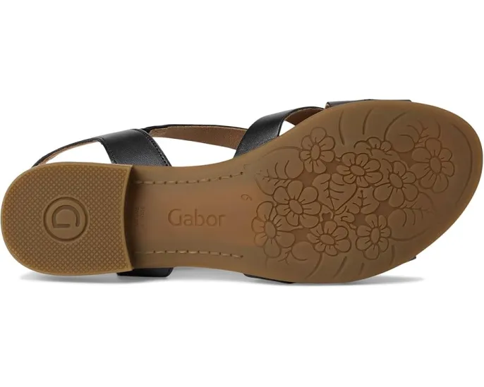 Босоножки Gabor 62.794 на танкетке с застежками на пряжках