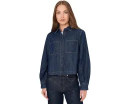 Топ Madewell Long Sleeve Sculptural Sleeve с воротником и объемными рукавами