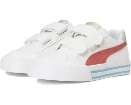 Кроссовки PUMA Kids Court Classic Vulc на липучках с подошвой из каучука
