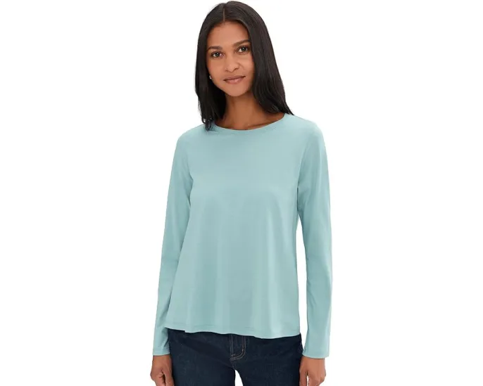 Водолазка Eileen Fisher с круглым вырезом из органического пима хлопка