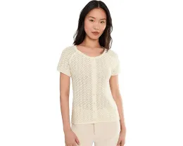 Блуза All In Pointelle Button Top от Sanctuary Розовая с круглым вырезом