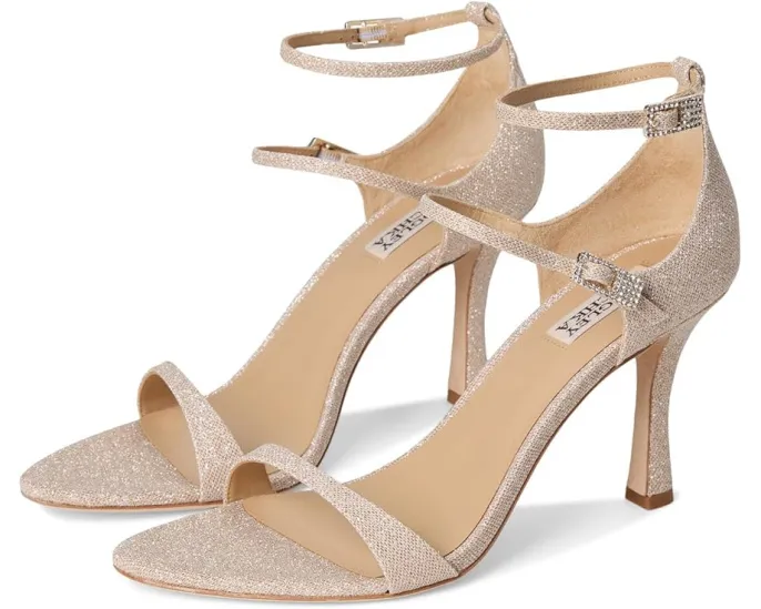 Босоножки Badgley Mischka Valencia на тонком каблуке с двойными ремешками и пряжками