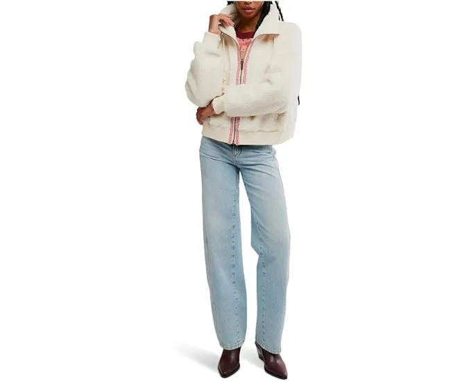 Кардиган Free People Alpine Sherpa с искусственным мехом и шнурками