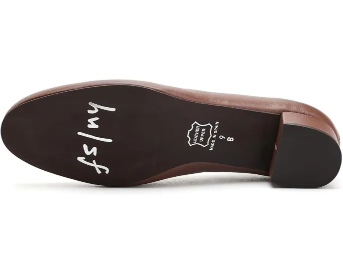 Босоножки French Sole Kiara на каблуке из шоколадной кожи