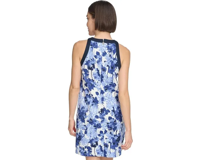 Платье Tommy Hilfiger Textured Halter Shift с цветочным принтом и запахом