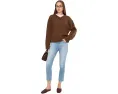 Джинсы Mari Mid-Rise Slim Straight Crop с прямой средней посадкой и укороченными штанинами в цвете Cruiser