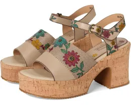 Сандалии Halena на платформе с ручной росписью и регулируемой застежкой