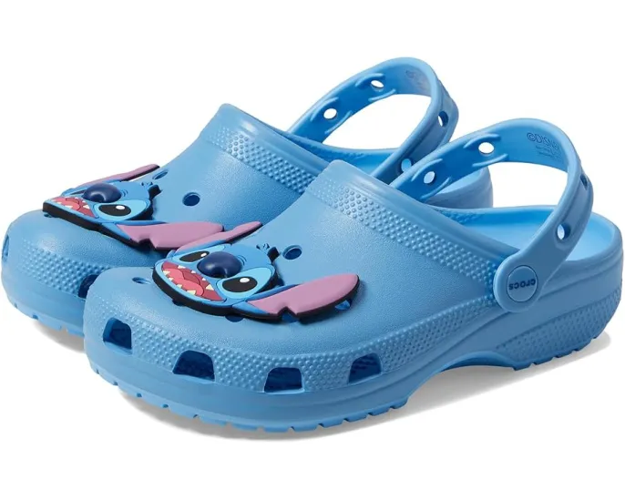 Crocs Классические сабо Stitch для детей с charms Jibbitz в стиле Дисней