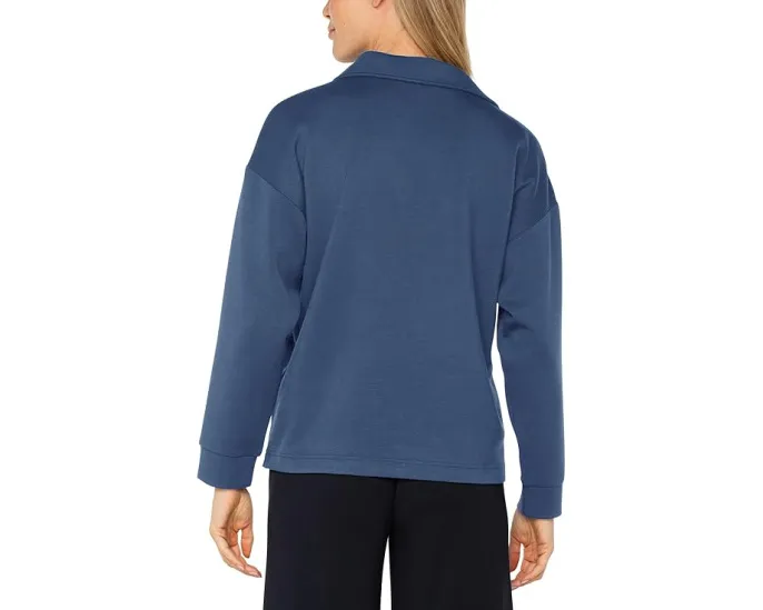 Свитер Liverpool Los Angeles с V-образным вырезом и воротником из плюшевой ткани