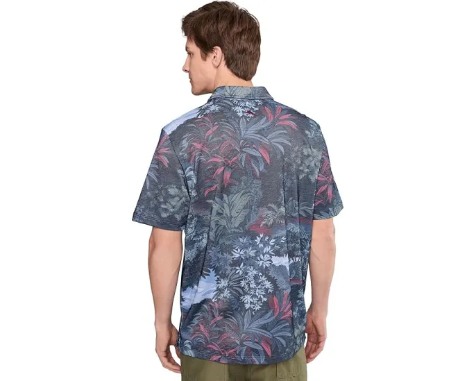 Polo Tommy Bahama Geneva Jungle с тропическим принтом и защитой UPF 30