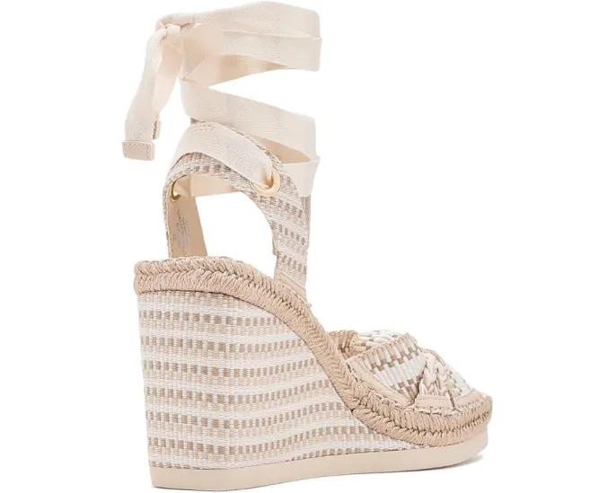 Босоножки-танкетки Bealie с плетеным верхом и шнуровкой Vince Camuto