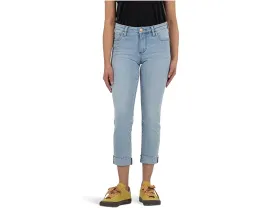 Джинсы KUT from the Kloth Amy Crop с прямыми штанинами и необработанным подолом