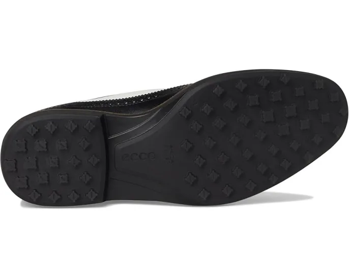 Водоотталкивающие туфли ECCO Golf Classic Hybrid Wing Tip с кожаной стелькой