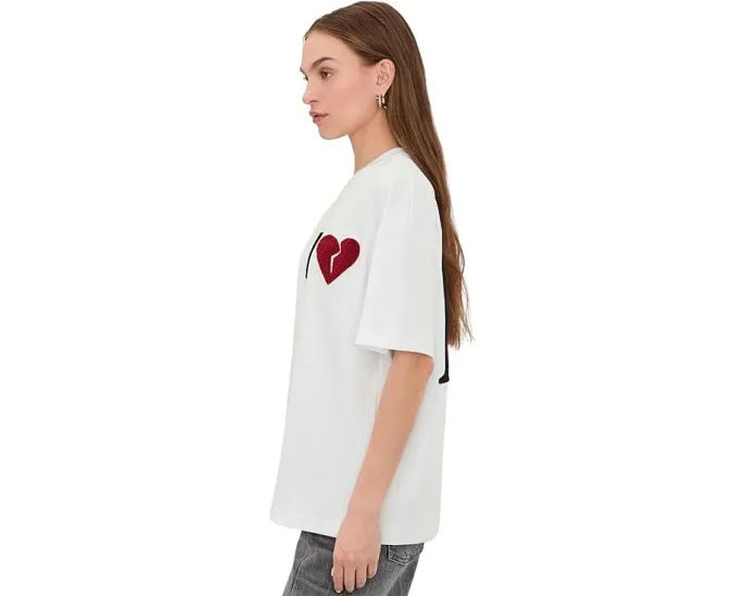 Футболка AllSaints Lover Etta Tee оверсайз с деталями в виде сердца