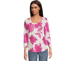 Футболка Tommy Bahama Ashby Isles Gilded Petals с трехчетвертными рукавами и принтом