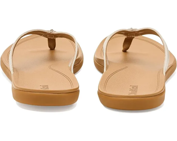 Кожаные сандалии Ho'opio Hui с нейлоновой перемычкой и легкой стелькой OluKai