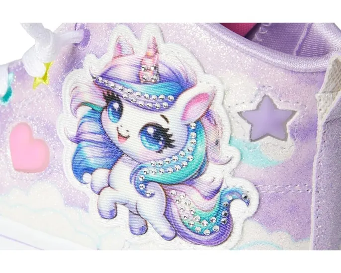 Кроссовки SKECHERS KIDS Twi-Lites 2.0 с подсветкой и дизайном единорога-кошки