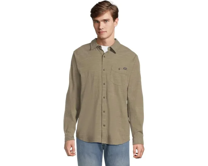 Рубашка Hurley One And Only Slub с длинным рукавом и карманом