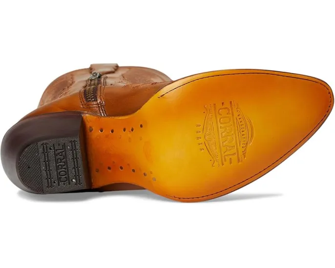 Сапоги Corral A4793 до икры с вышивкой и молнией