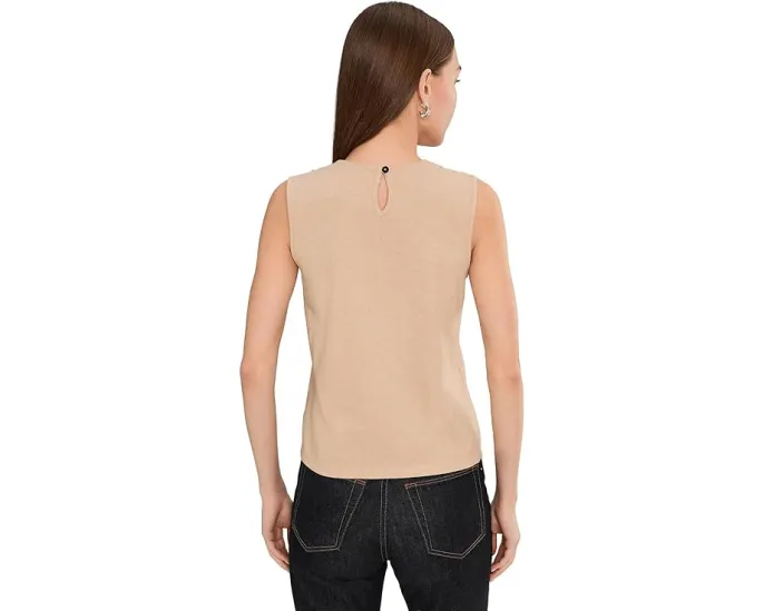 Топ NIC+ZOE Organza Applique с вышивкой бисером и хлопковой тканью