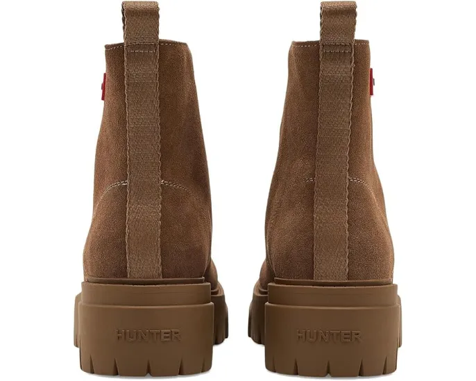 Hunter Gemma женские замшевые ботильоны на каблуке, цвет Dark Natural Suede