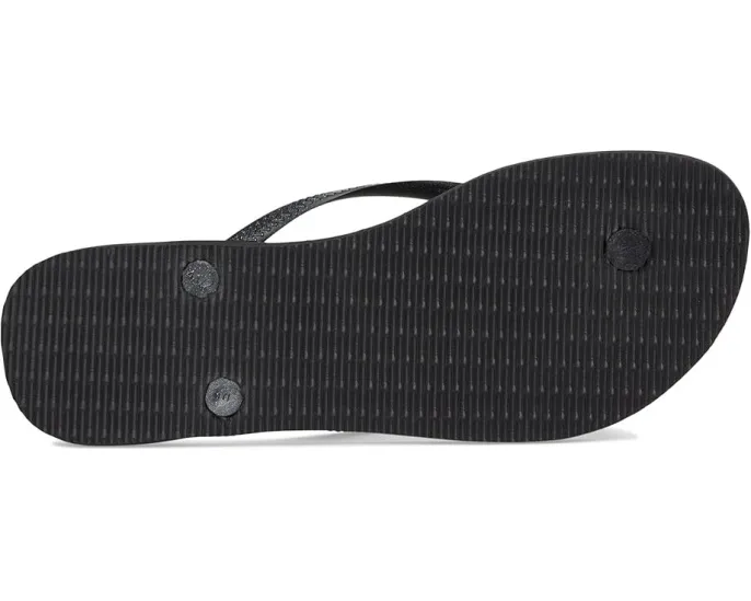 Глянцевые шлепанцы Havaianas Slim Gloss с блестками