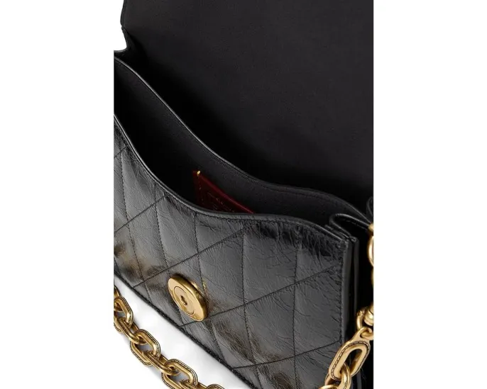 COACH стеганая сумка Chain Tabby через плечо с цепным ремнем