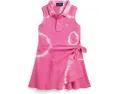 Платье-поло Tie-Dye с имитацией запаха из сетки Polo Ralph Lauren Kids