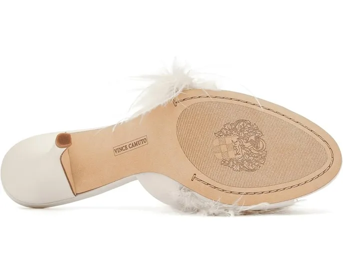Сандалии-мюли Vince Camuto Paelly на высоком каблуке с перьями