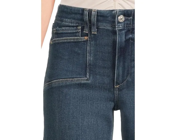 Джинсы Paige Anessa Set In Pockets Raw Hem In Amoroso с широкими штанинами