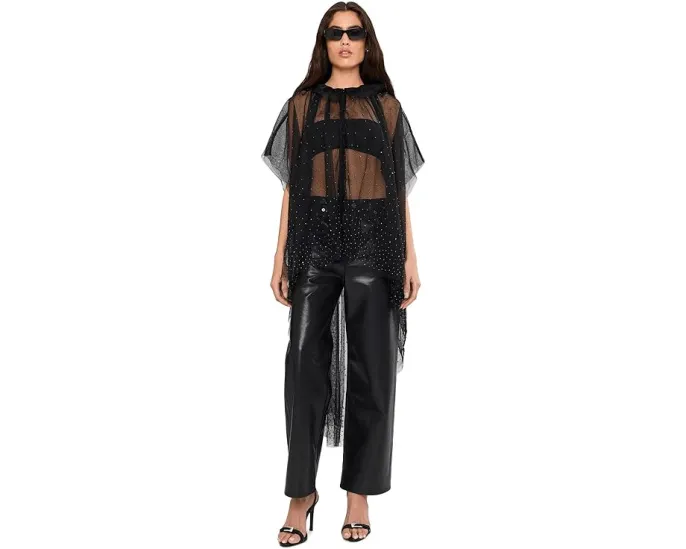 AllSaints Sez накидка из тюля с декоративными элементами