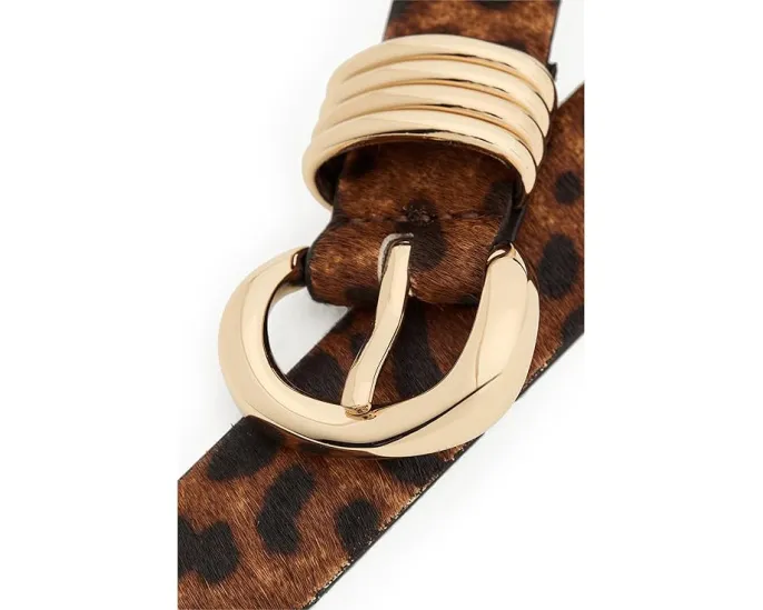 Ремень Madewell Inez с леопардовым принтом из кожи теленка