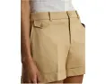 Шорты со складками из двустороннего хлопка от Lauren Ralph Lauren