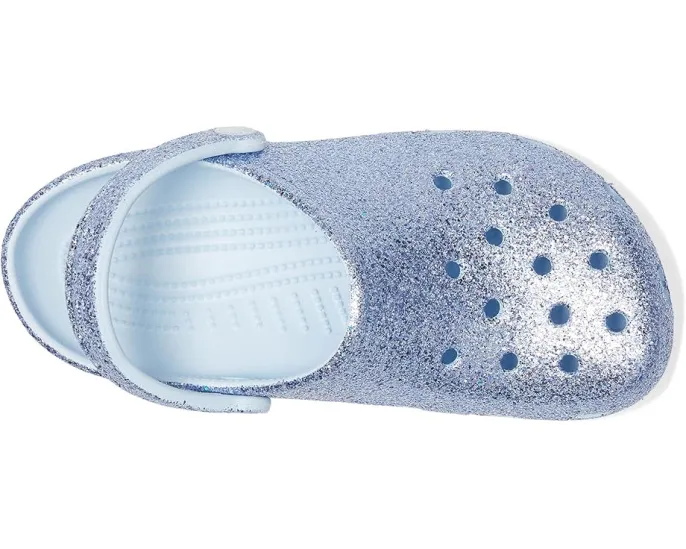 Crocs Classic Glitter Clogs детские блестящие сабо с пайетками