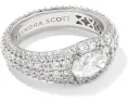 Kendra Scott кольцо Bella Band с темно-зеленым кристаллом
