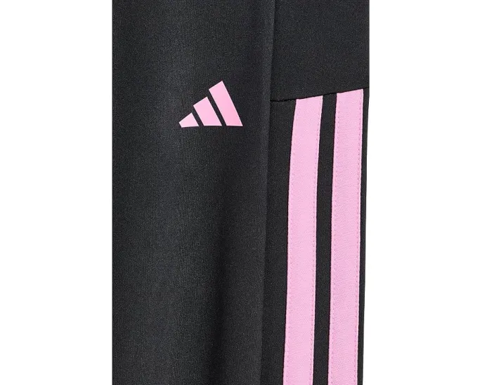adidas Леггинсы для детей с отрезным поясом тремя полосками и карманом для телефона