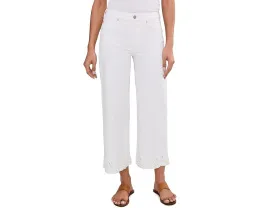 Широкие кроп джинсы Liverpool Los Angeles Stride 66 см с вышитым подолом