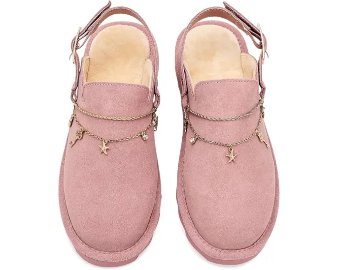 Бренд Bearpaw сабо Lexi с цепочками и регулируемым ремешком
